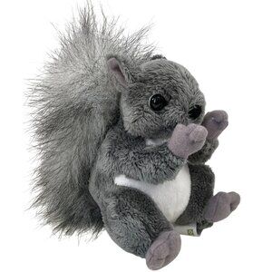 Nature Planet Gray Squirrel Stuffed Animal Fluffy Bushy Tail Plush Soft Toy